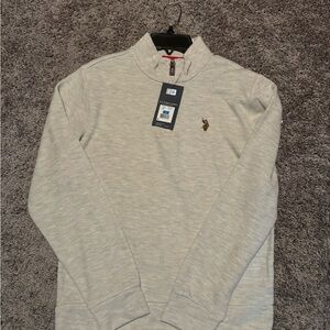 U.S. Polo Assn. Gray Zip Up Sweater